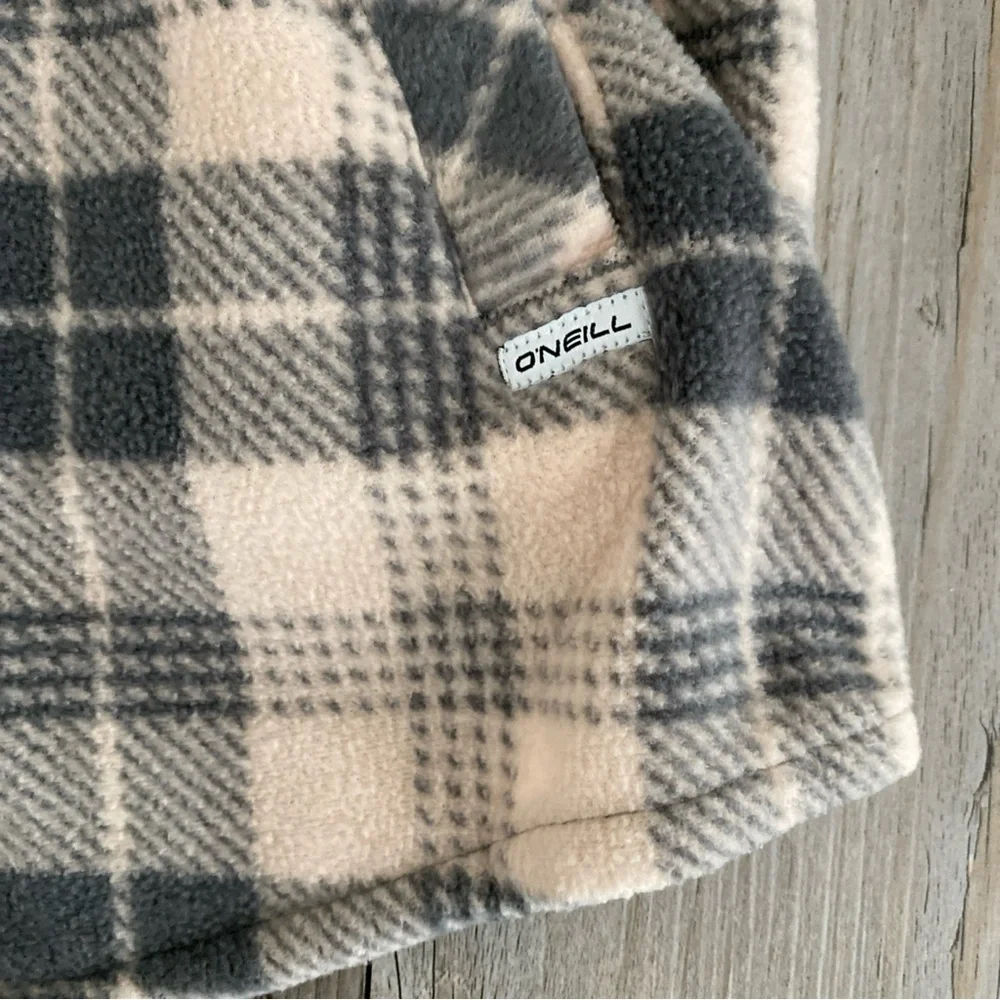 O’Neill Plaid Snap Button Shacket Fleece Women’s XL - Picture 6 of 10